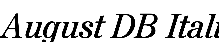 August DB Italic cкачати шрифт безкоштовно
